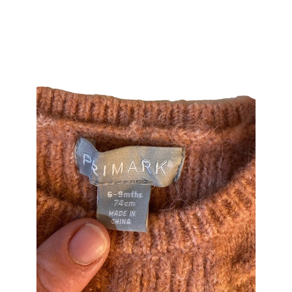 Baby Girl Primark Knit Vest 6-9 Months Dusty Rose - Picture 3 of 5